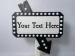 Personalized Marquee Sign Variant A Mounted