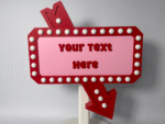 Personalized Marquee Sign Variant C Mounted