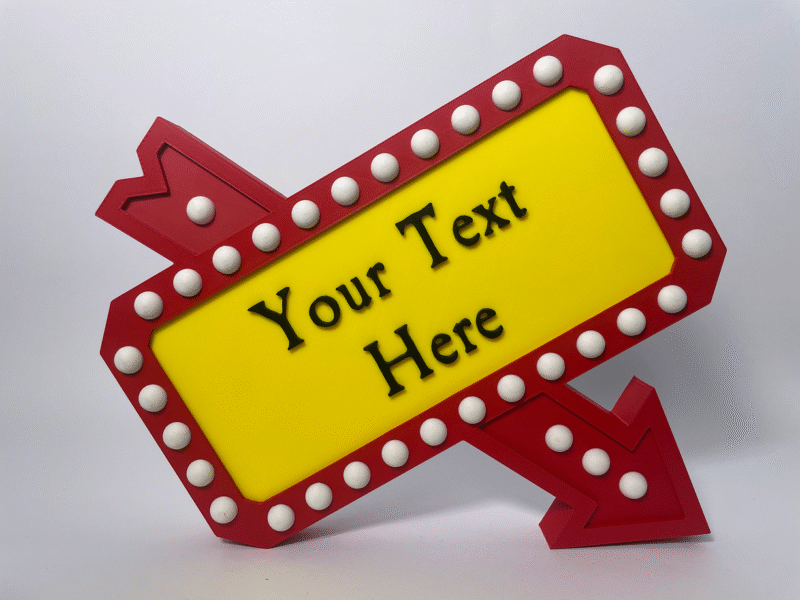 Marquee Arrow Sign Front View